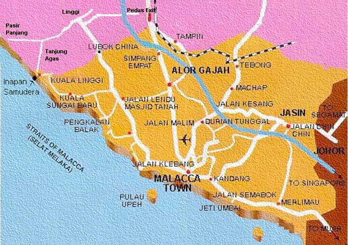Image result for Map of Alor Gajah"