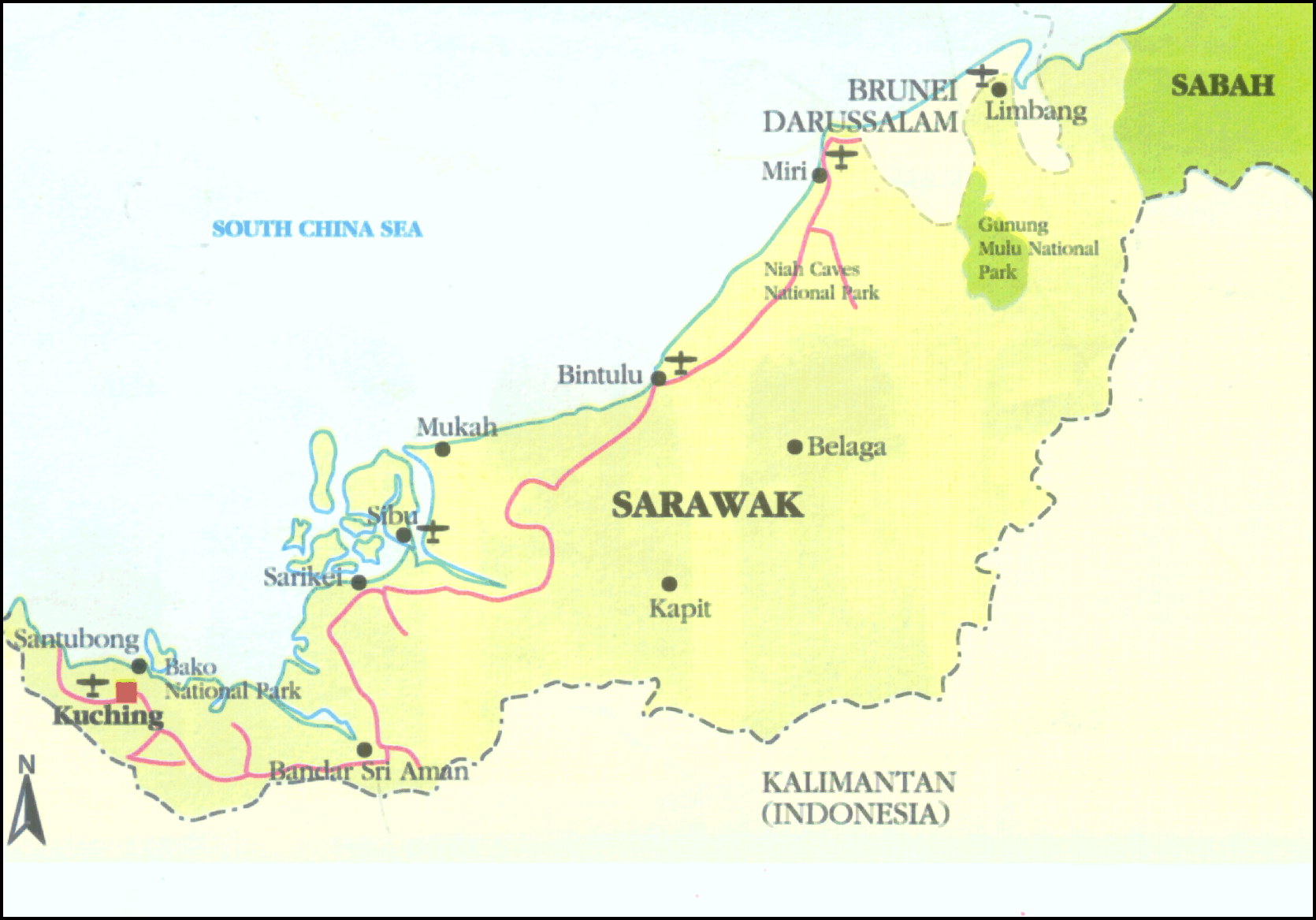 Map of Sarawak Malaysia listed by Malaysiamap.org Map of Malaysia Map