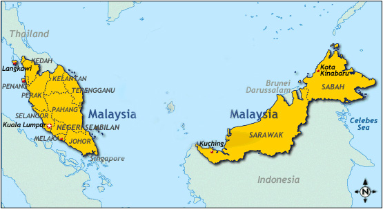 Malaysia Map (General) listed by Malaysiamap.org Map of Malaysia Map